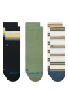 Stance Kids' Maliboo Assorted 3-pack Crew Socks In Multi