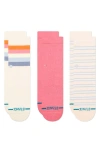 Stance Kids' Maliboo Assorted 3-pack Crew Socks In Pink