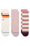 Stance Kids' Maliboo Assorted 3-pack Crew Socks In Purple