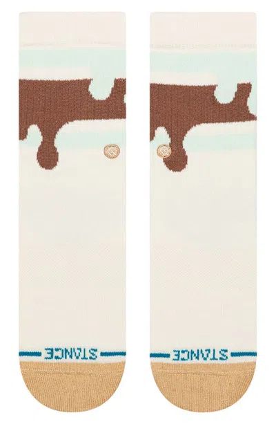 Stance Kids' Melty Crew Socks In Off White