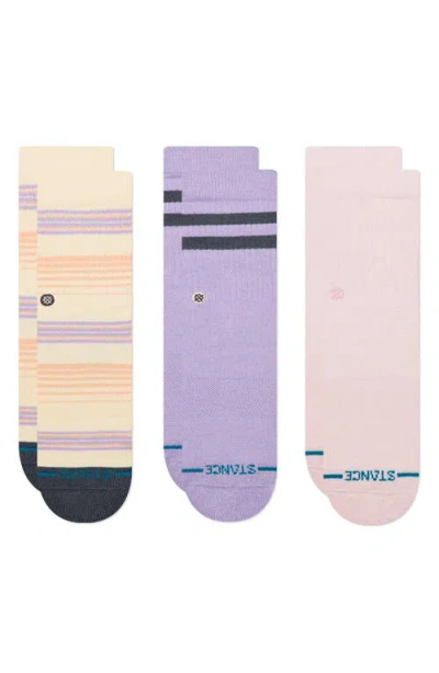 Stance Kids' Novi 3-pack Crew Socks In Multi
