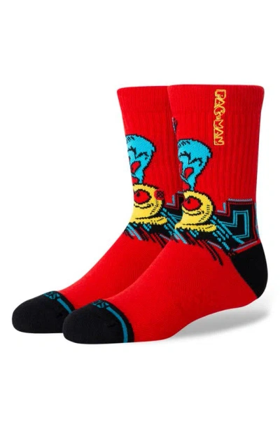 Stance Kids' Pac-man™ Waka Waka Waka Crew Socks In Red