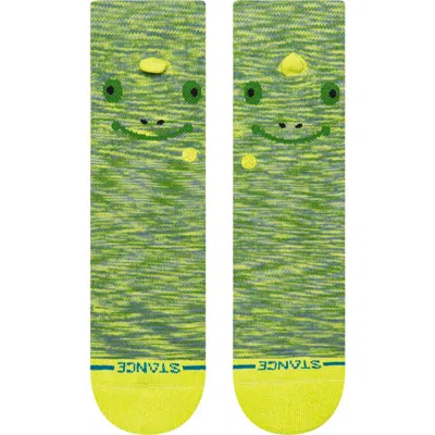Stance Kids' Spikey Quarter Socks In Green