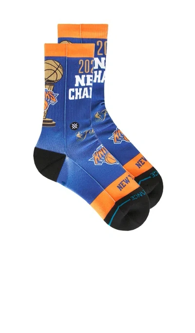 Stance Knicks 26 Champs Crew Socks In Blue