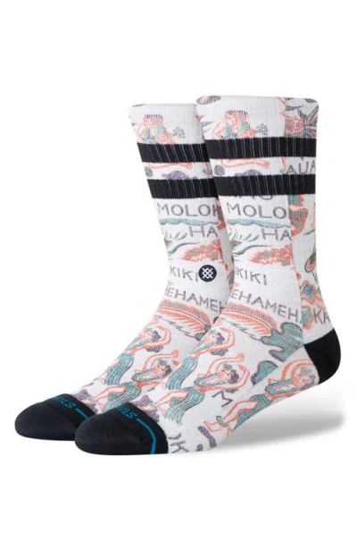 Stance Lei Lei Crew Socks In Brown