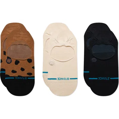 Stance Leopard Assorted 3-pack Cotton Blend No-show Socks In Multi