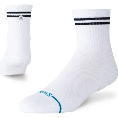 Stance Lined Up Quarter Socks In White