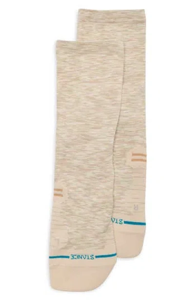 Stance Marled Light Crew Socks In Neutral
