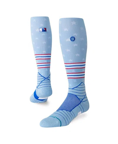 Stance Men's And Women's Light Blue Mlb 2025 4th Of July Fresh Tek Tube Socks