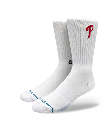 Stance Men's And Women's Philadelphia Phillies Crested Knit Crew Socks In White