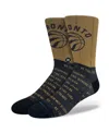 Stance Men's And Women's  Toronto Raptors 2023/24 City Edition Crew Socks In Gold