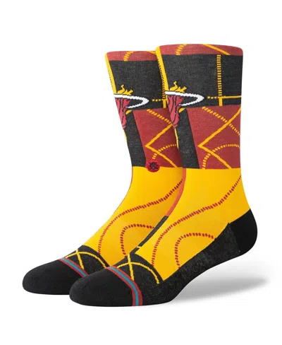 Stance Men's Miami Heat Nba Zone Crew Socks In Multi