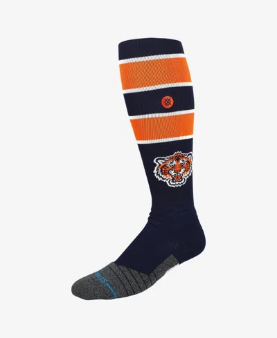 Stance Men's Navy Detroit Tigers Diamond Pro Over The Calf Socks In Animal Print