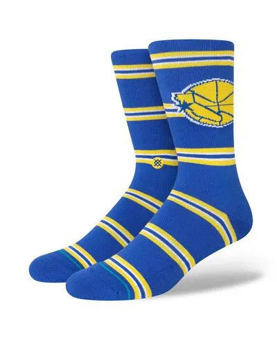 Stance Men's  Golden State Warriors Hardwood Classics Stripes Crew Socks In Blue