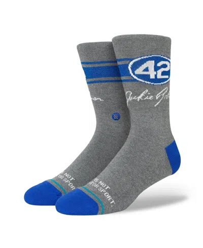 Stance Men's  Jackie Robinson Crew Socks In Gray