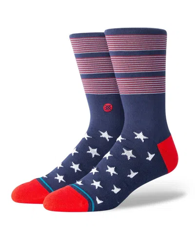 Stance Men's  Navy Mlb Bars Usa Crew Socks