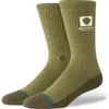 Stance National Parks Crew Socks In Burgundy