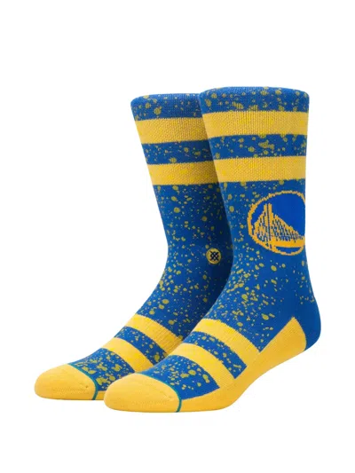 Stance Nba Golden State Warriors Overspray Socks In Blue