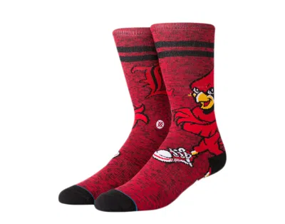 Stance Ncaa Louisville Louie Character Red Socks M558c18lou-red