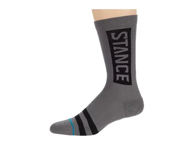 Stance Og Crew Cut Socks Shoes Graphite: Lg (us Men's Shoe 9-13) In Gray