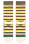 Stance Ollie Stripe Crew Socks In Brown