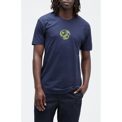 Stance Opposites Cotton Graphic T-shirt In Navy