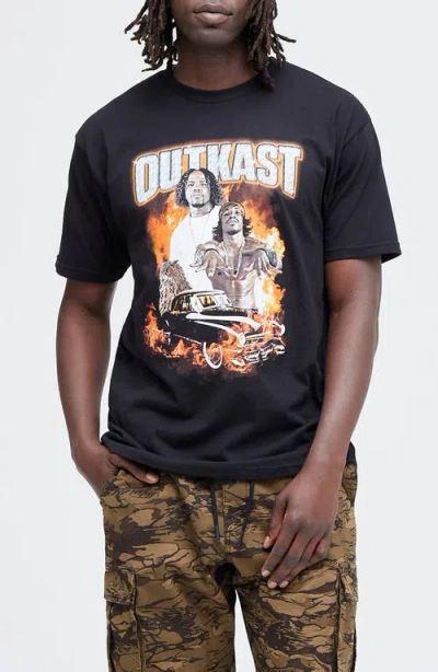 Stance Outkast Cotton Graphic T-shirt In Black