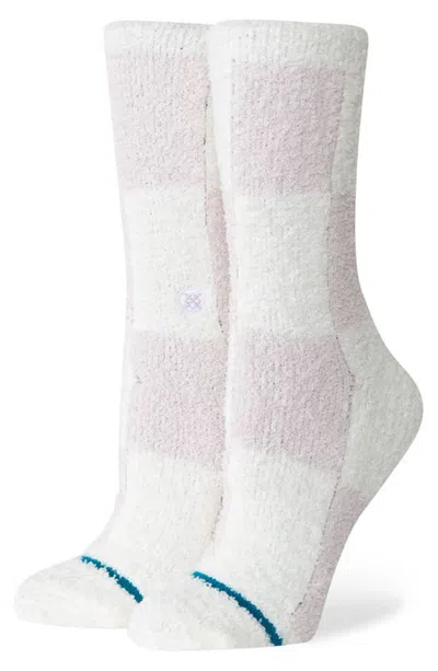 Stance Patchwork Cozy Crew Socks In Orchid