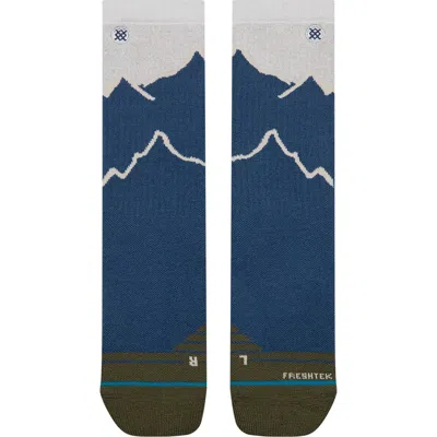 Stance Peaking Hike Crew Socks In Blue