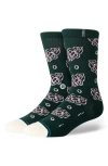 Stance Pine Brocade Crew Socks In Green