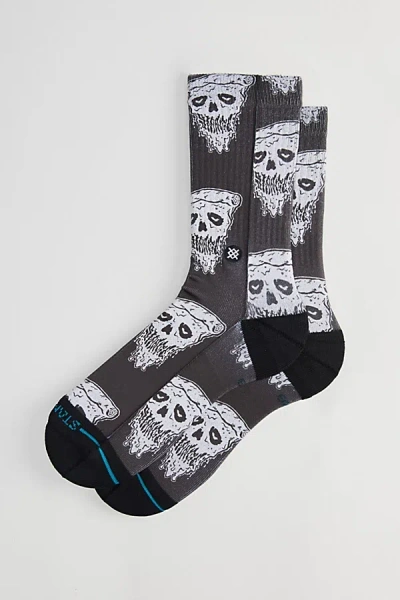 Stance Pizza Face Crew Sock In Black/white, Men's At Urban Outfitters