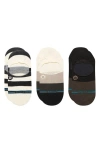 Stance Punked 3-pack No-show Socks In Black
