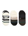 Stance Punked 3-pack No-show Socks In Black