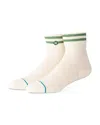 Stance Roll Cuff Quarter Socks In Green