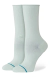 Stance Rolled Crew Socks In Green