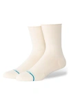 Stance Rolled Quarter Crew Socks In White