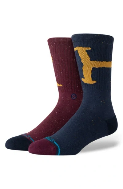 Stance Ron & Harry Cotton Blend Crew Socks In Navy