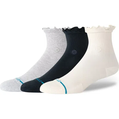 Stance Ruffle Icon Assorted 3-pack Quarter Socks In Multi