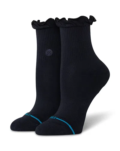 Stance Ruffle Icon Quarter Socks In Black