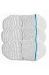 Stance Sensible 3-pack No-show Socks In Heather Grey
