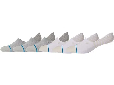 Stance Sensible Two 6-pack Women's Crew Cut Socks Shoes White: Md (women's Shoe 8-10.5) In Gray