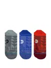 Stance Sloan Running Socks (pack Of Three) In Gray