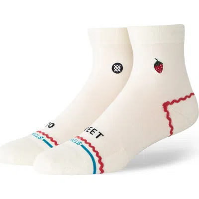 Stance So Sweet Lowrider Cotton Blend Quarter Socks In Ivory