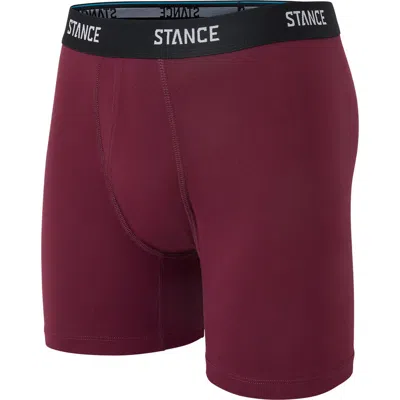 Stance Solid Boxer Briefs In Burgundy