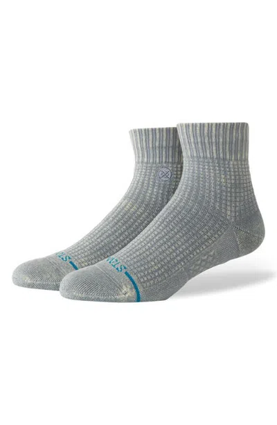 Stance Solid Waffle Quarter Socks In Iceberg