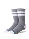 Stance Stripe-detail Crew Socks In Gray