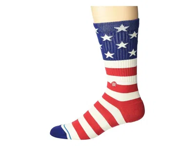 Stance The Fourth St Crew Crew Cut Socks Shoes Red: Md (us Men's Shoe 6-8.5 - Women's Shoe 8-10.5) In Multi