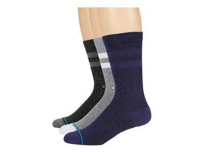 Stance The Joven 3-pack Crew Cut Socks Shoes Grey: Lg (us Men's Shoe 9-13) In Gray