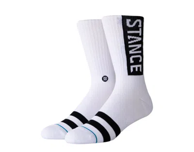 Stance Uncommon Solids Classic Og White/black Crew Socks M556d17ogg-wht