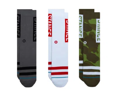Stance Uncommon Solids Classic The Og 3-pack Camo Crew Socks A556c20og3-cam In Multi